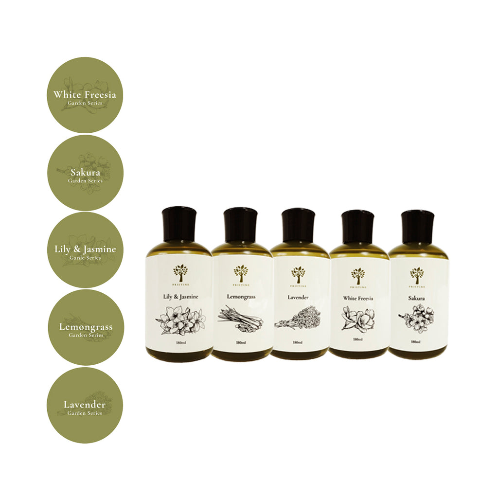 PRISTINE Garden Reed Diffuser Set, Lavender/Lemongrass/Lily & Jasmine, 1.69 Oz X 3 Packs Reed Diffuser, Oil Diffuser Sticks, Home Fragrance, Fragrance Diffuser For Home & Office Decor Fragrance Gift