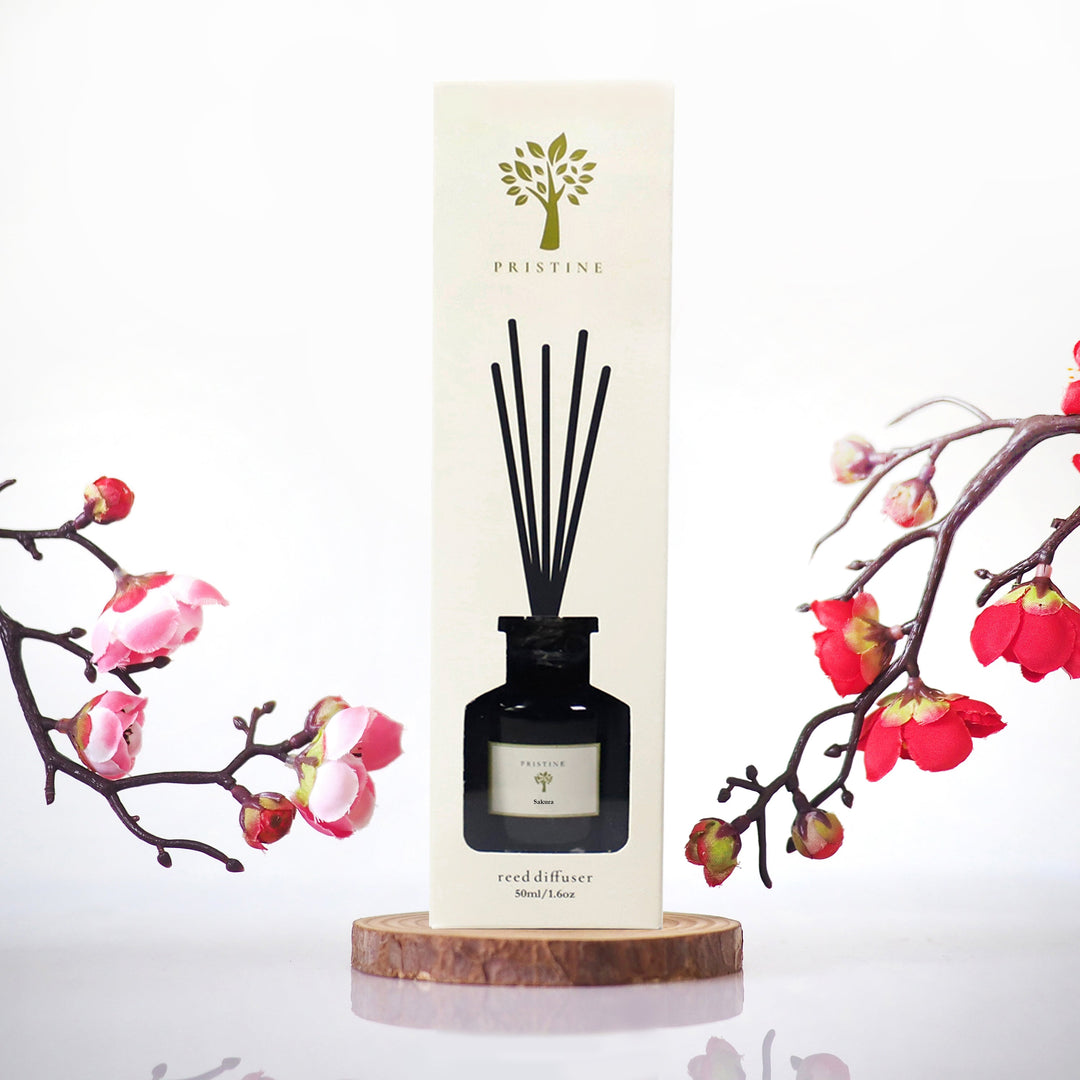 Essential Oil Reed Diffuser | Pristine Aroma | Siri Garden | Sakura ...